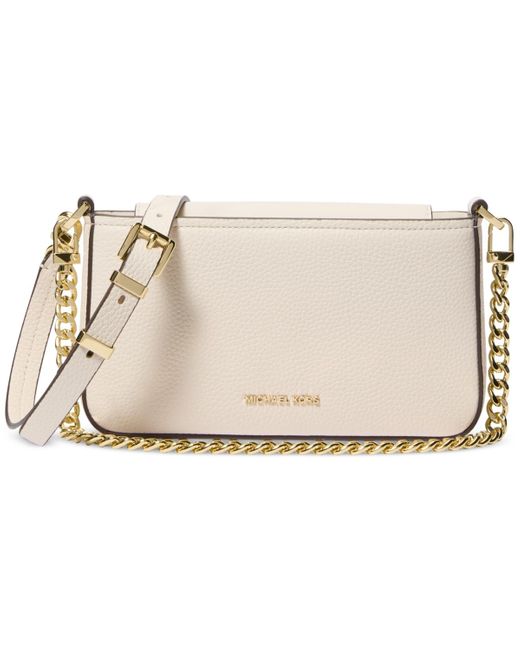 Michael Kors Natural Michael Bryant Small Leather Convertible Crossbody