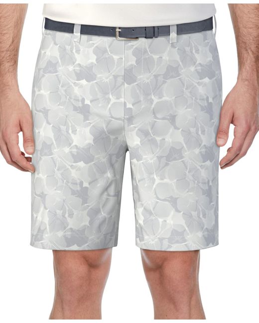 PGA TOUR White Hibiscus-print Shorts