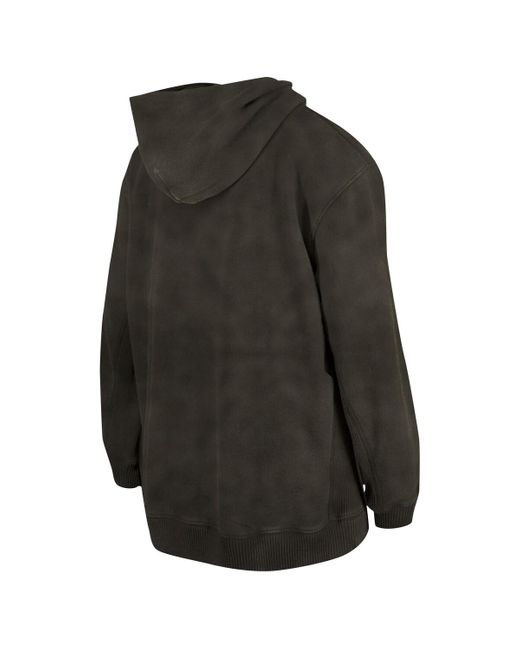 KTZ Black And San Antonio Spurs Oversized Essentials Pigment Wash Fleece Pullover Hoodie