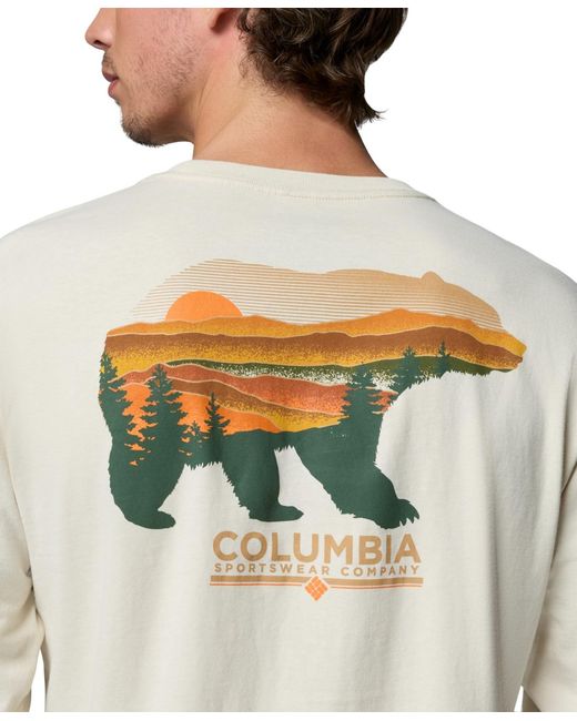 Columbia Gray Kodak Graphic Long-sleeve T-shirt for men