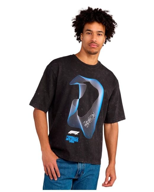 PUMA Black Formula 1 Las Vegas Race Track Graphic T-shirt for men