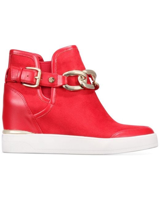 Red adidas hot sale wedge sneakers