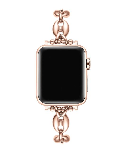 The Posh Tech Black Poppy Stainless Steel Link Band For Apple Watch