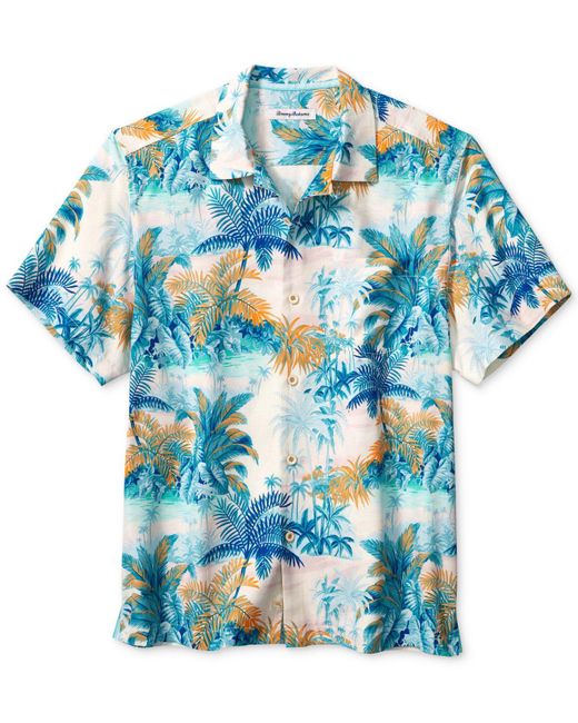Tommy Bahama Silk Mangrove Jungle Shirt in Blue for Men | Lyst