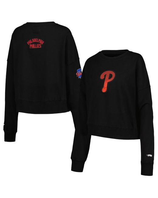 Pro Standard Black Philadelphia Phillies Painted Sky Pullover Sweatshirt