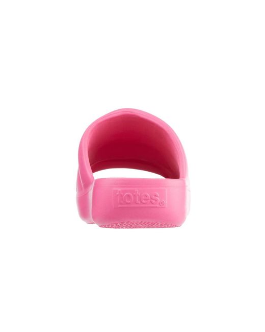 Totes Pink Molded Puffy Slide