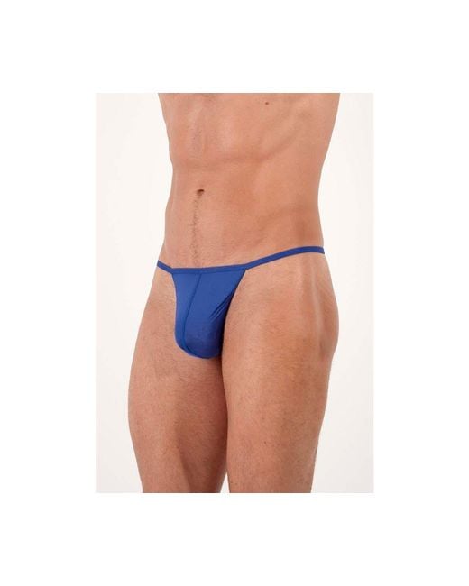 Hom Blue Plumes G-string for men
