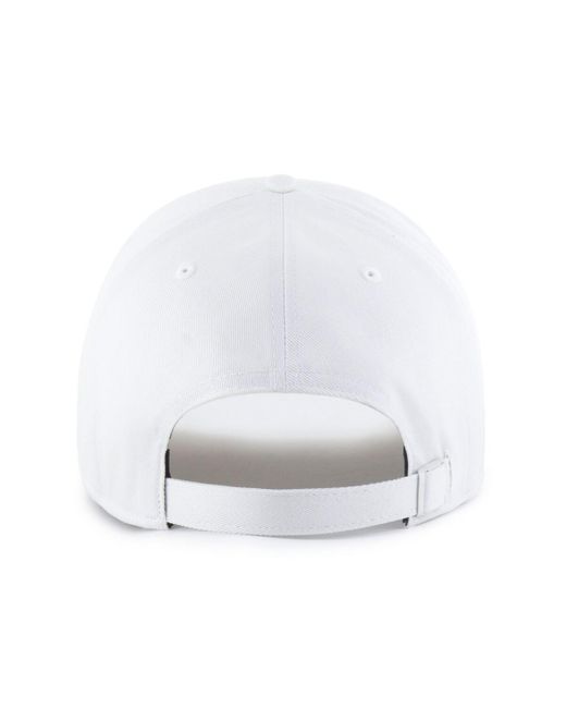 '47 White New York Mets Foundational Pinch Offside Adjustable Hat