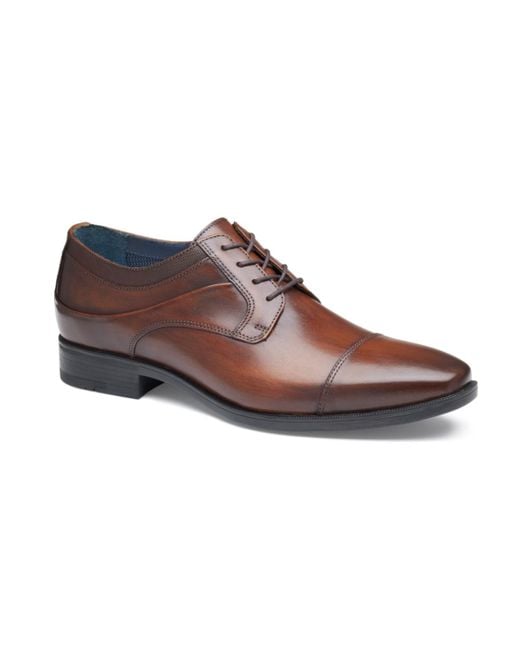 Johnston & Murphy Brown Gibbons Cap Toe Oxfords for men