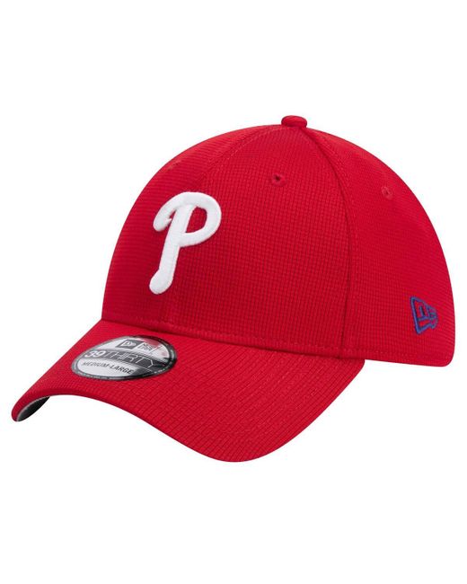 KTZ Red Philadelphia Phillies Active Pivot 39thirty Flex Hat for men