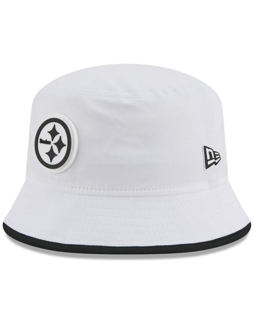 KTZ White Pittsburgh Steelers 2025 Nfl Training Camp Stretch Bucket Hat for men