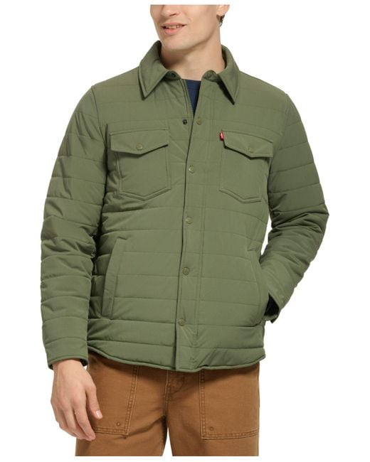 Levi's Quilted Shacket in Green for Men | Lyst