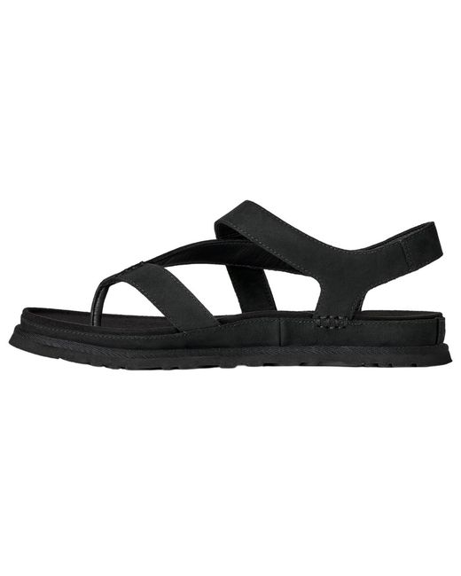 Ugg Black Goldengaze Open Toe Flat Sandals