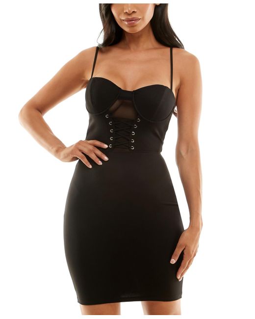 Bebe Corset bodice Bodycon Mini Dress in Black Lyst