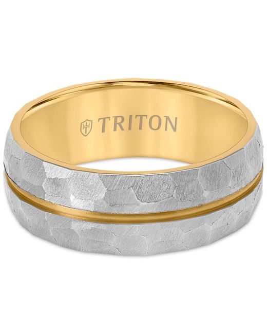 Triton Metallic Double Row Comfort Fit Wedding Band for men