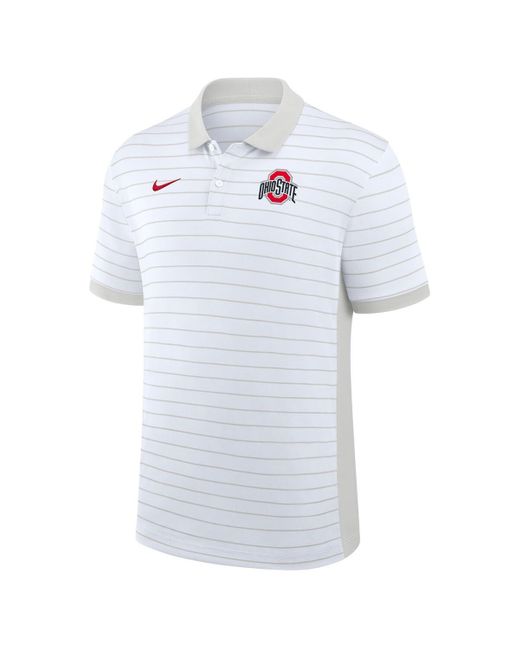 Nike Blue Ohio State Buckeyes 2025 Early Season Coaches Sideline Victory Stripe Performance Polo Shirt for men