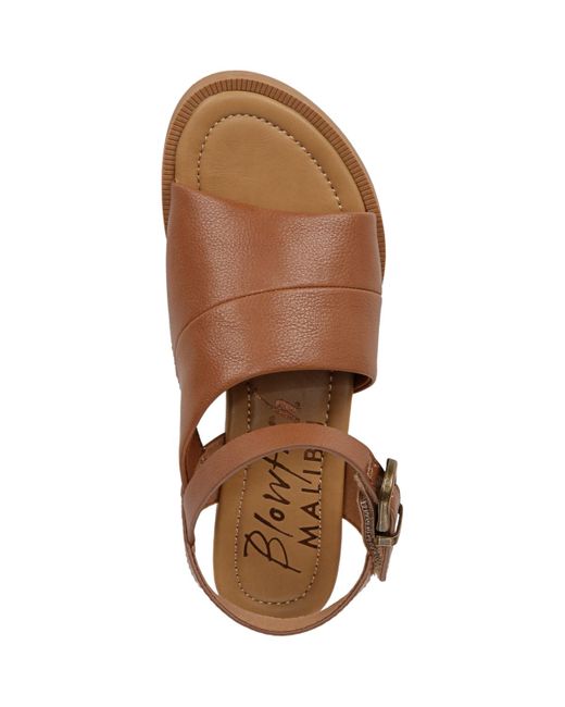 Blowfish Brown Ardice Strappy Low Wedge Sandals