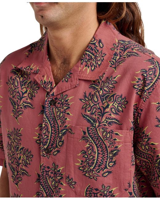 Quiksilver Red Dynasty Casual Short Sleeve Shirt for men