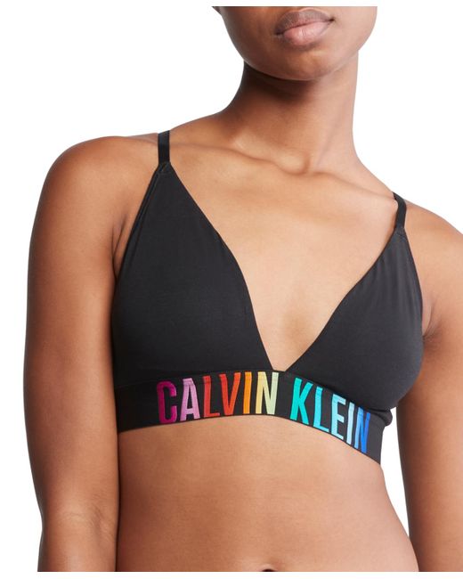Calvin Klein Blue Intense Power Pride Cotton Lightly Lined Triangle Bralette Qf7830