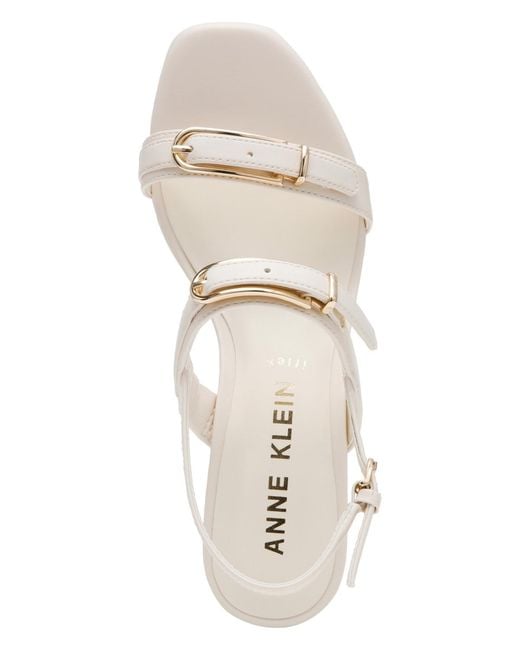 Anne Klein White Merida Slingback Sandals