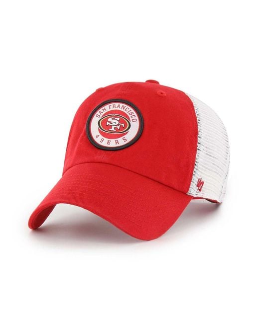 47 Brand Scarlet, White San Francisco 49ers Highline Clean Up