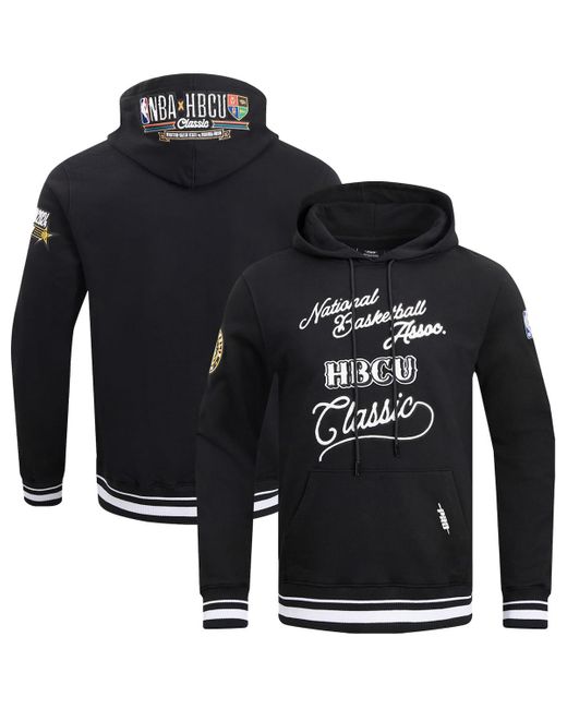 Pro Standard Black And 2024 Nba All-star Game X Hbcu Classic Chenille Fleece Pullover Hoodie