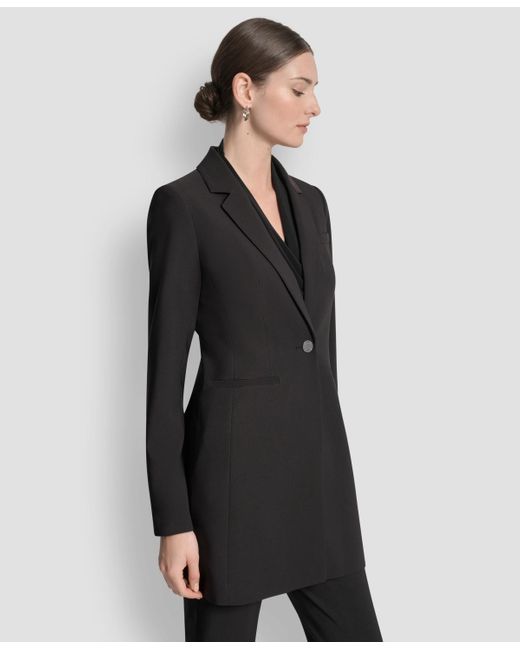 DKNY Black Single-button Long-sleeve Blazer