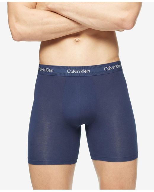 Calvin Klein Synthetic Ultra Soft Modern Modal Boxer Briefs in Blue for ...