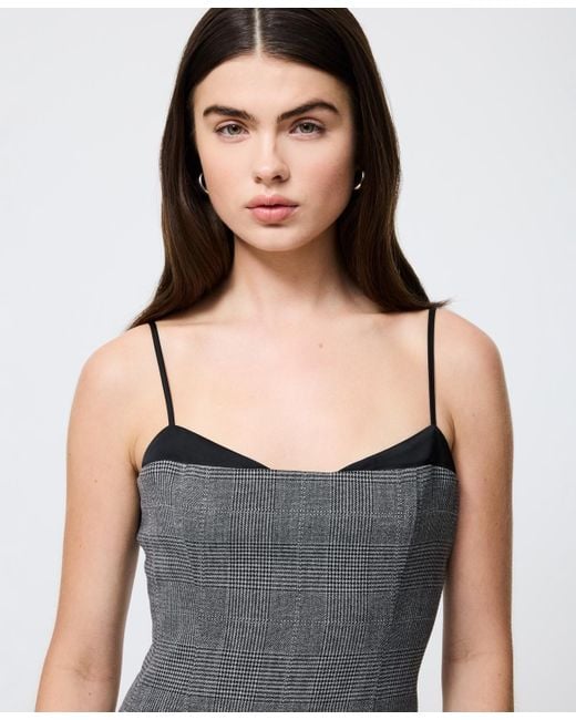 French Connection Blue Owen Plaid Peek-a-boo Mini Dress