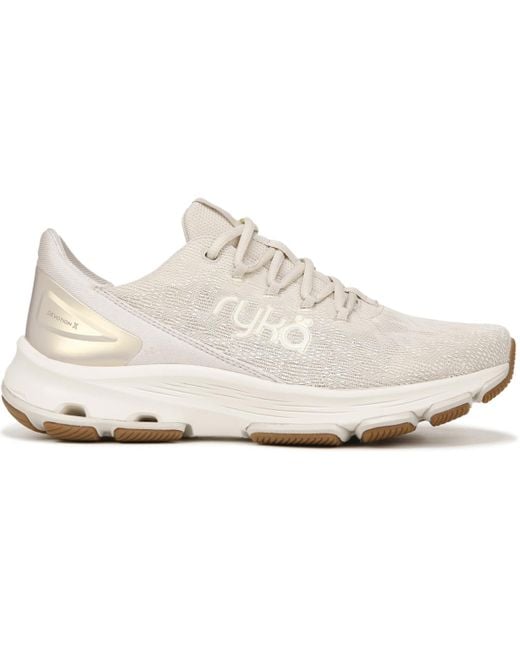 Ryka White Devotion X Lace Up Walking Sneakers