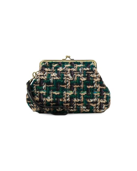 Patricia Nash Green Savena Boucle Kisslock Wristlet