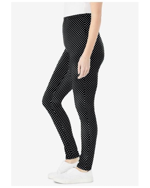 Woman Within Blue Within Stretch Cotton Printed legging