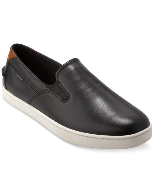 Cole Haan Black Nantucket Slip-on Deck Shoes for men