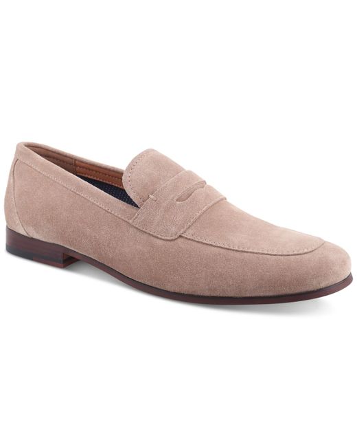 BarIII Pink Baldwinn Suede Penny Loafer for men