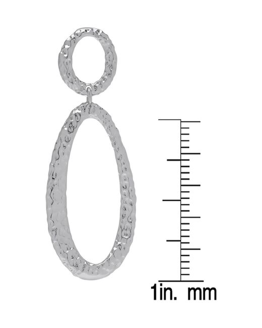 Macy's White Oval Drop Stud Earrings
