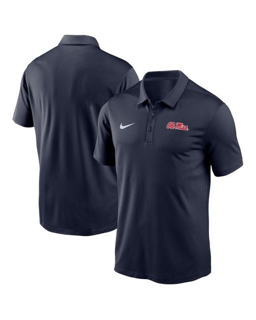Nike Men's Blue Ole Miss Rebels Victory Solid Performance Polo Shirt