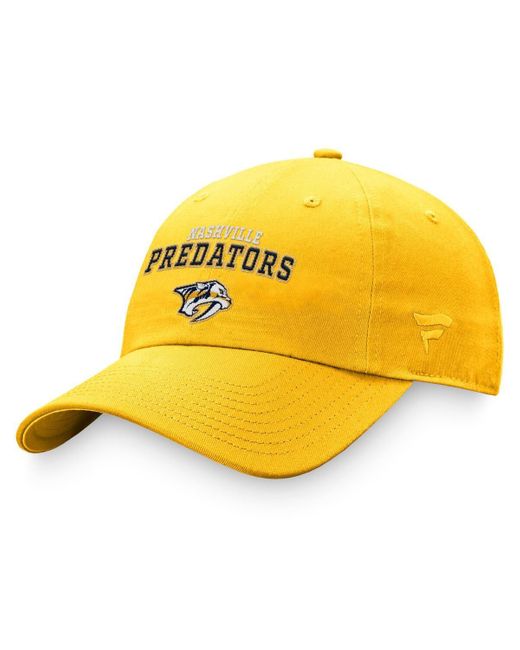 Fanatics Yellow Branded Gold Nashville Predators Fundamental Two-hit Adjustable Hat