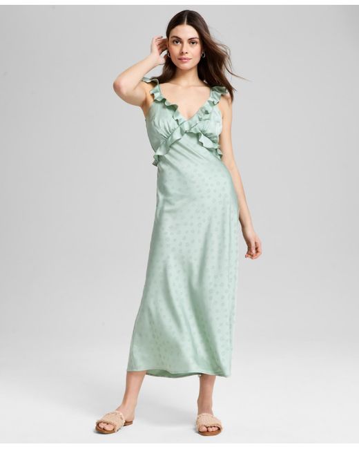 moss green slip dress New Moss Mossy Maxi Slip Dress main image 0