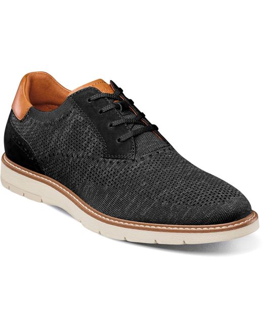 Florsheim Black Vibe Knit Plain Toe Oxford Dress Casual Sneaker for men