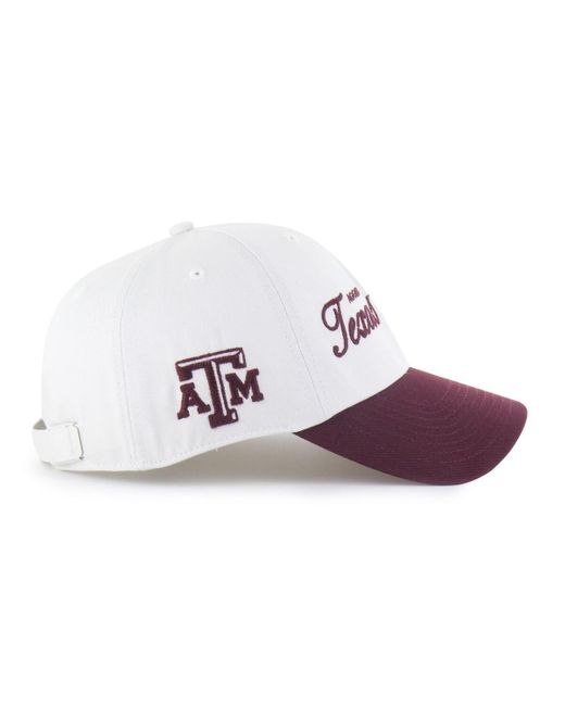 '47 Purple White Texas A&m aggies Contemporary Basics Foundation Clean Up Adjustable Hat