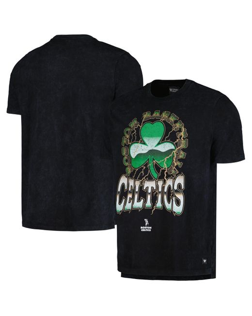 The Wild Collective Black And Distressed Boston Celtics Tour Band T-shirt