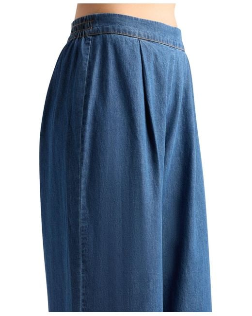 Bcx Blue Wide-leg Pull-on Pants