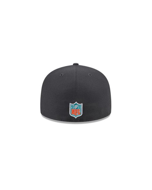 KTZ Black Miami Dolphins 2024 Nfl Draft On Stage 59fifty Fitted Hat for men