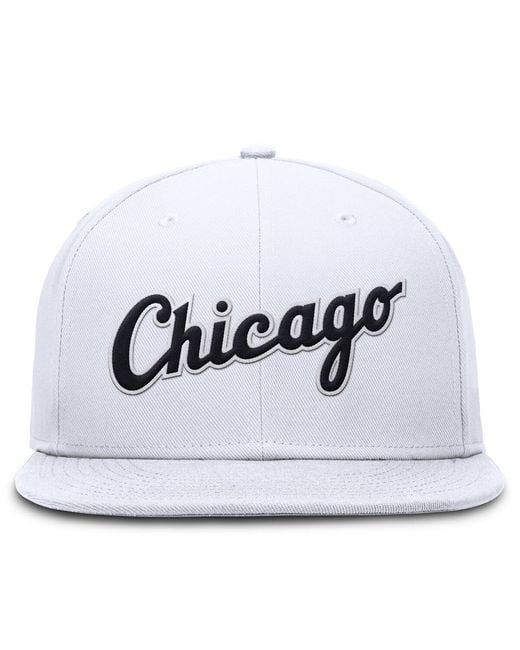 Nike White Chicago Sox True Performance Fitted Hat for men