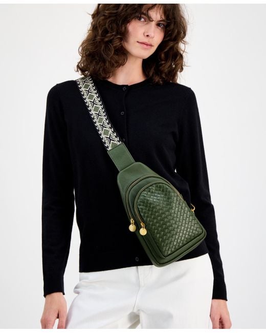 Style & Co. Green Woven Sling Bag