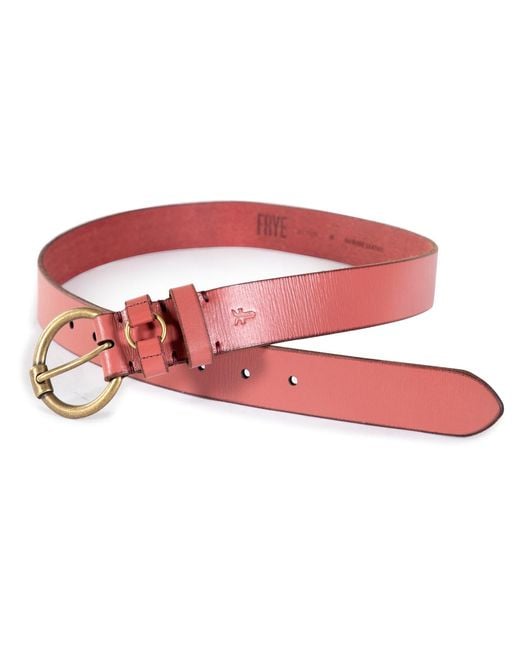 Frye Pink Ring Keeper Belt