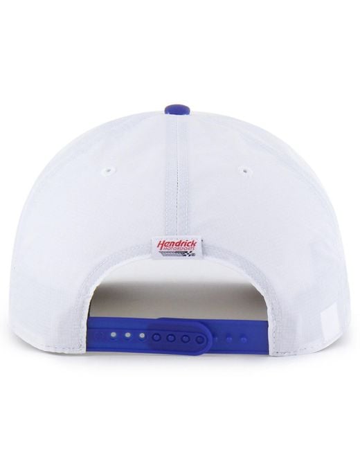 '47 Blue White/royal Kyle Larson Brrr Hendrickcars.com Rope Hitch Adjustable Hat for men