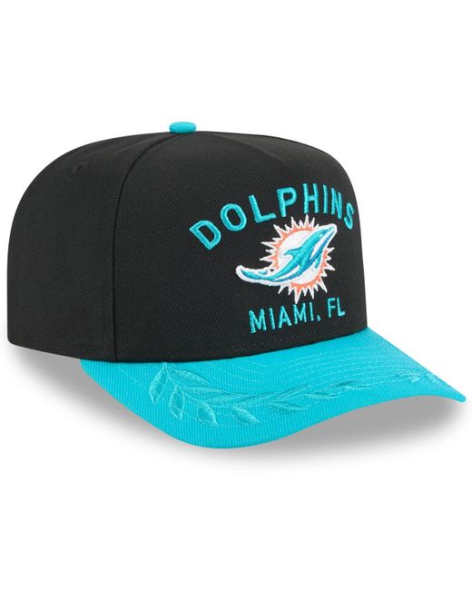 KTZ Green Black/aqua Miami Dolphins 2025 Nfl Draft A-frame 9fifty Snapback Hat for men