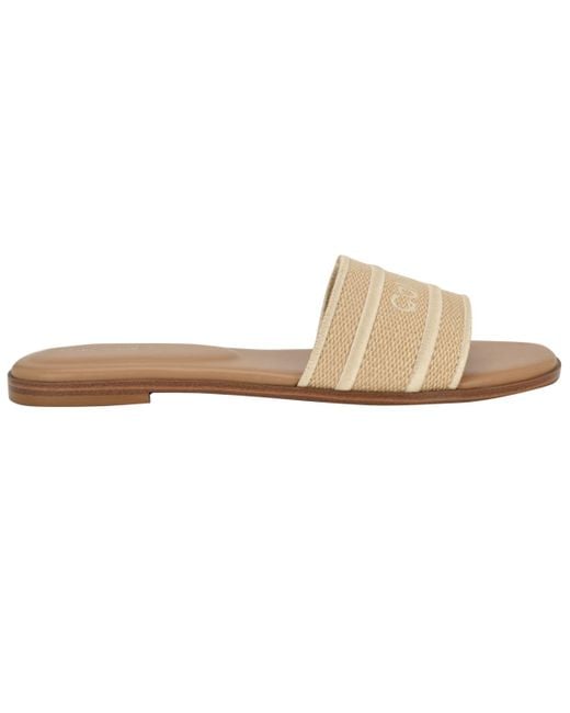 Calvin Klein White Kendell Slip-on Flat Casual Sandals