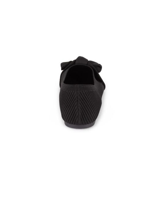 Tahari Black Montserrat Knit Slip-on Flats